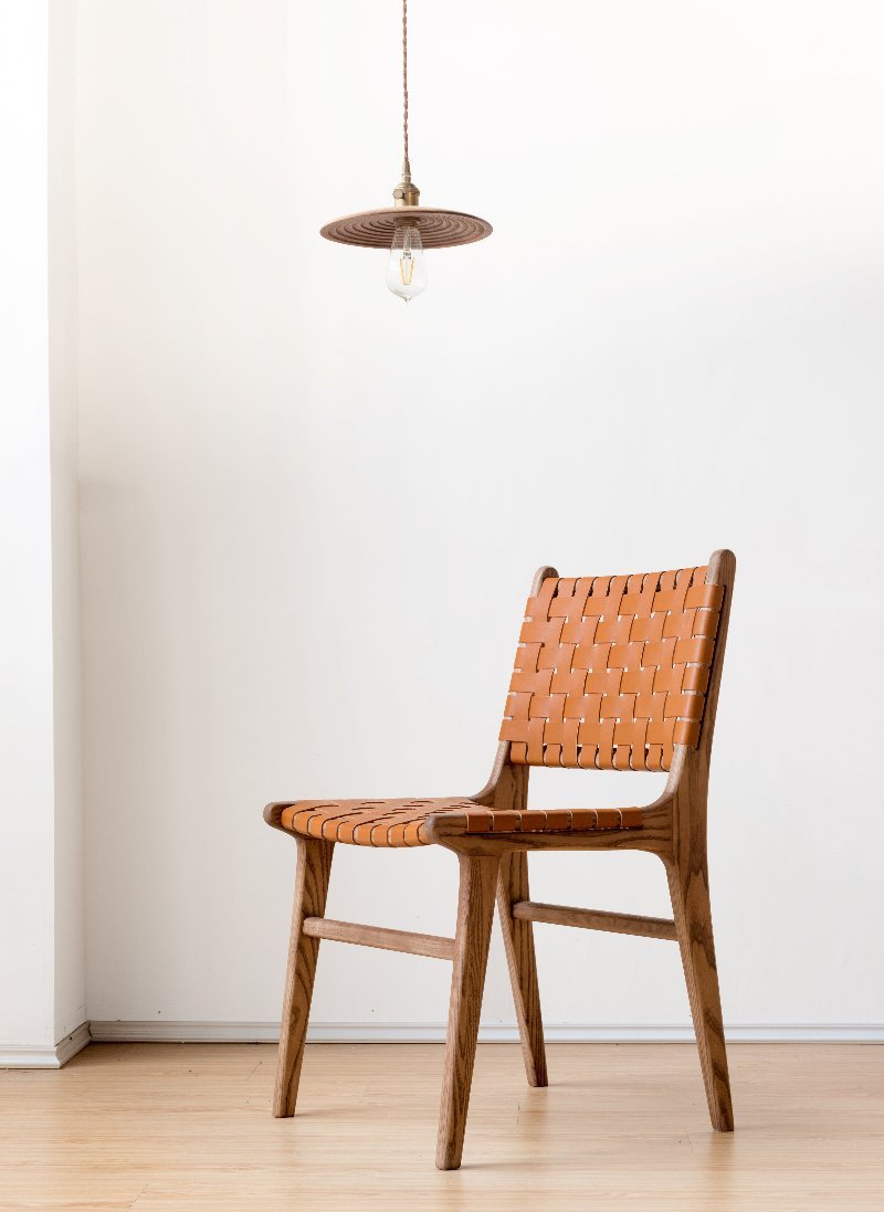 Block Leather Dining Chair / ブロックレザーダイニングチェア - YOLO