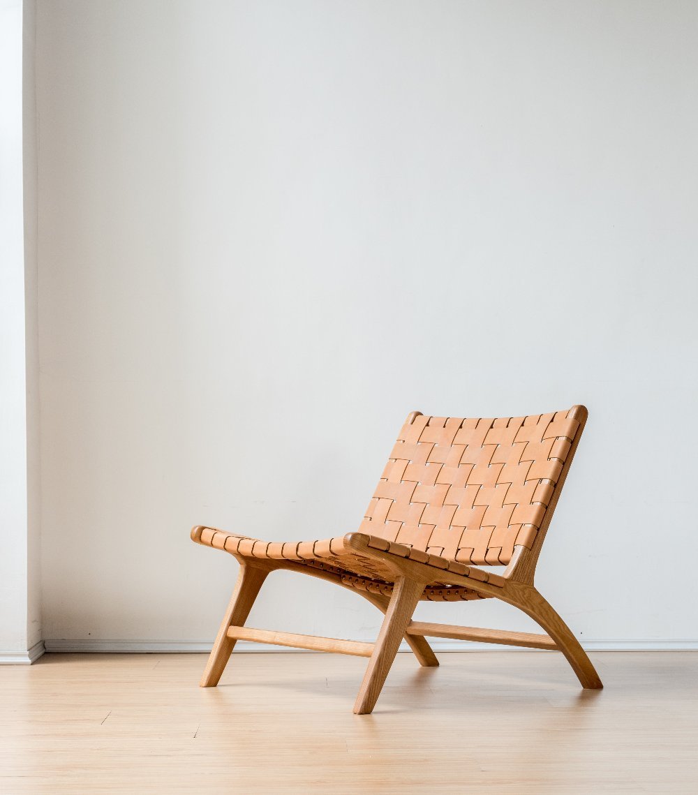 Block Leather Lounge Chair / ブロックレザーラウンジチェア - YOLO