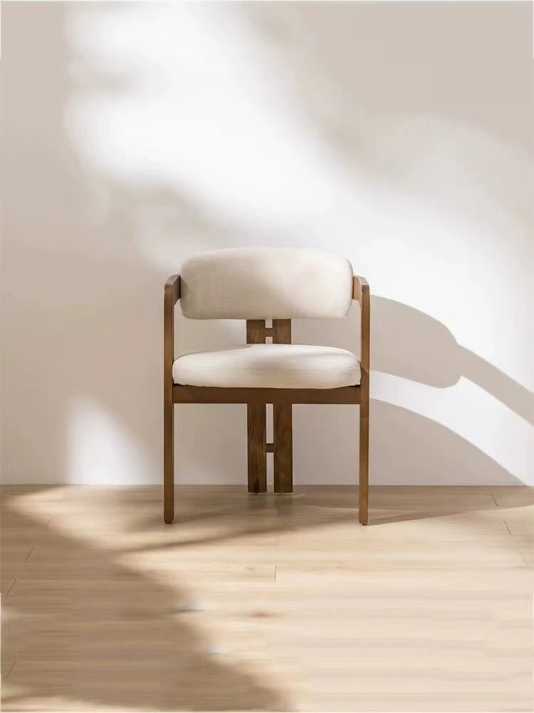 Curve Walnut Fabric Dining Chair / カーブウォルナットファブリックダイニングチェア - YOLO